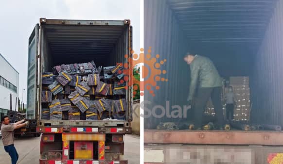 Limit challenge: Solar Street Lights Were Loaded into Four 40-Foot High Containers Within 8 Hours